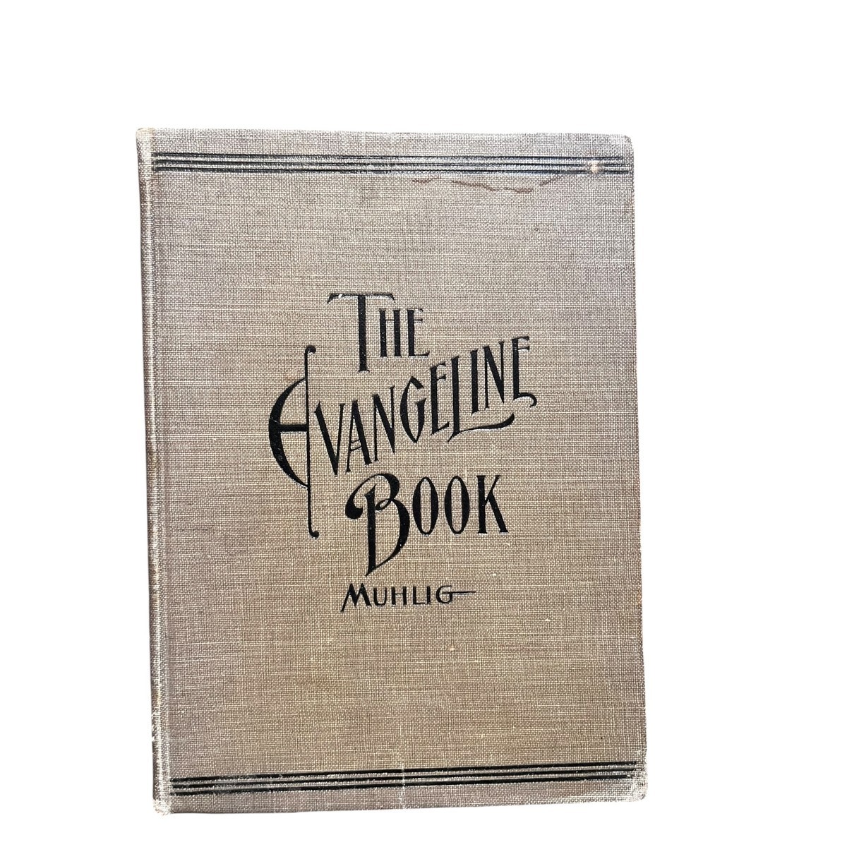 The Evangeline Book by Muhlig – Vintage Hardcover, Religious Poetry, Rare Collec
