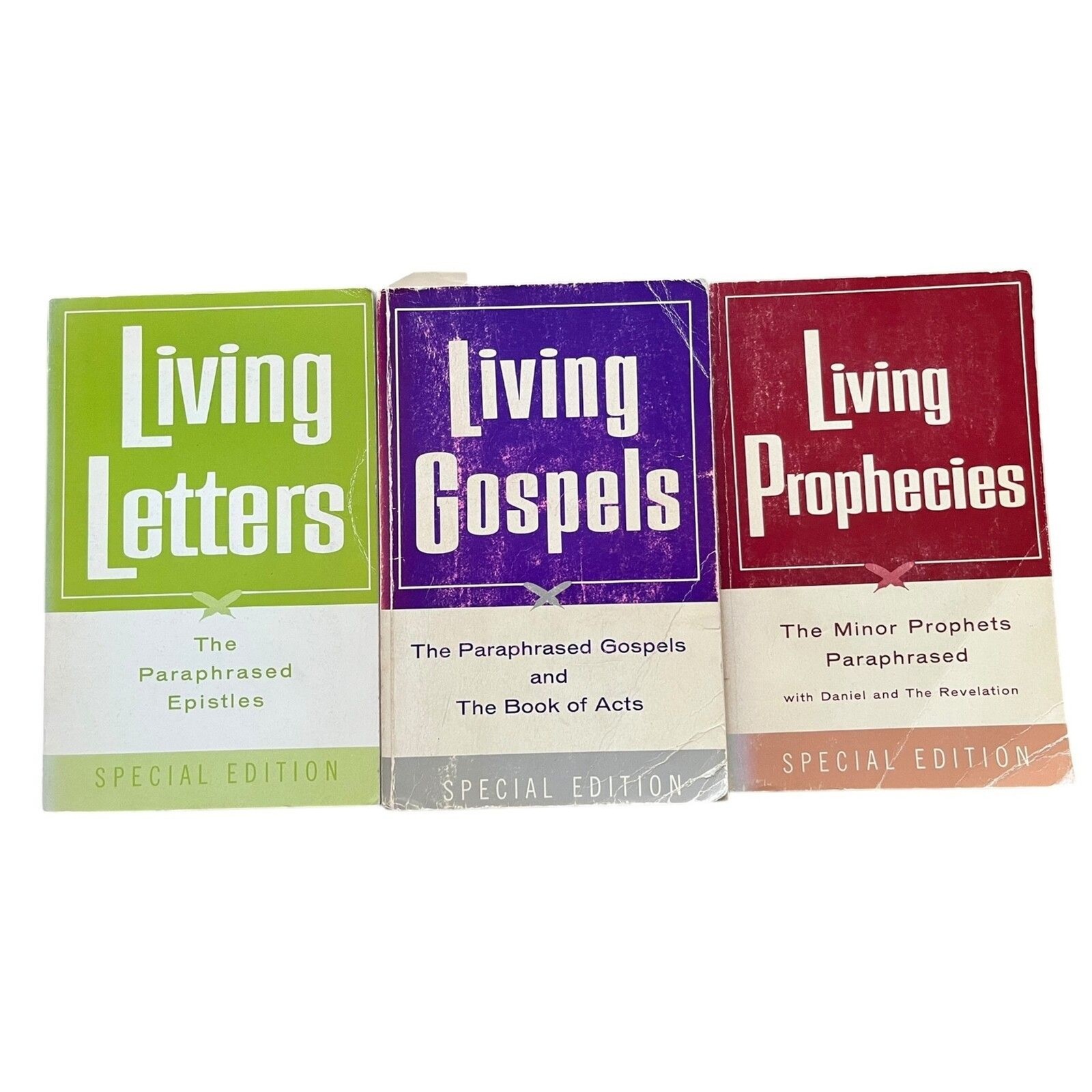 Lot 3 Living Letters, Living Gospels, Living Prophecies Special Edition 2 Signed