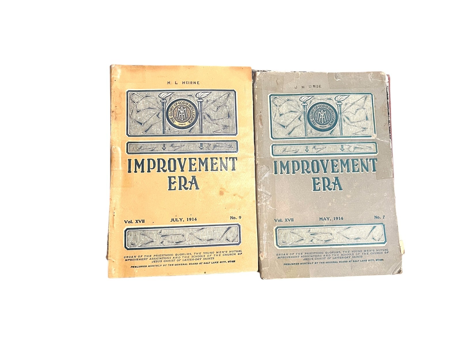 1913-1914 Improvement Era LDS Mormon Magazine Lot 5 Issues Vol XVI-XVII WWI