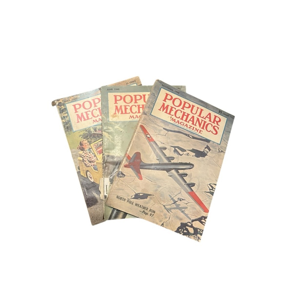 Popular Mechanics Vintage Magazine Issue 1948 3 issues