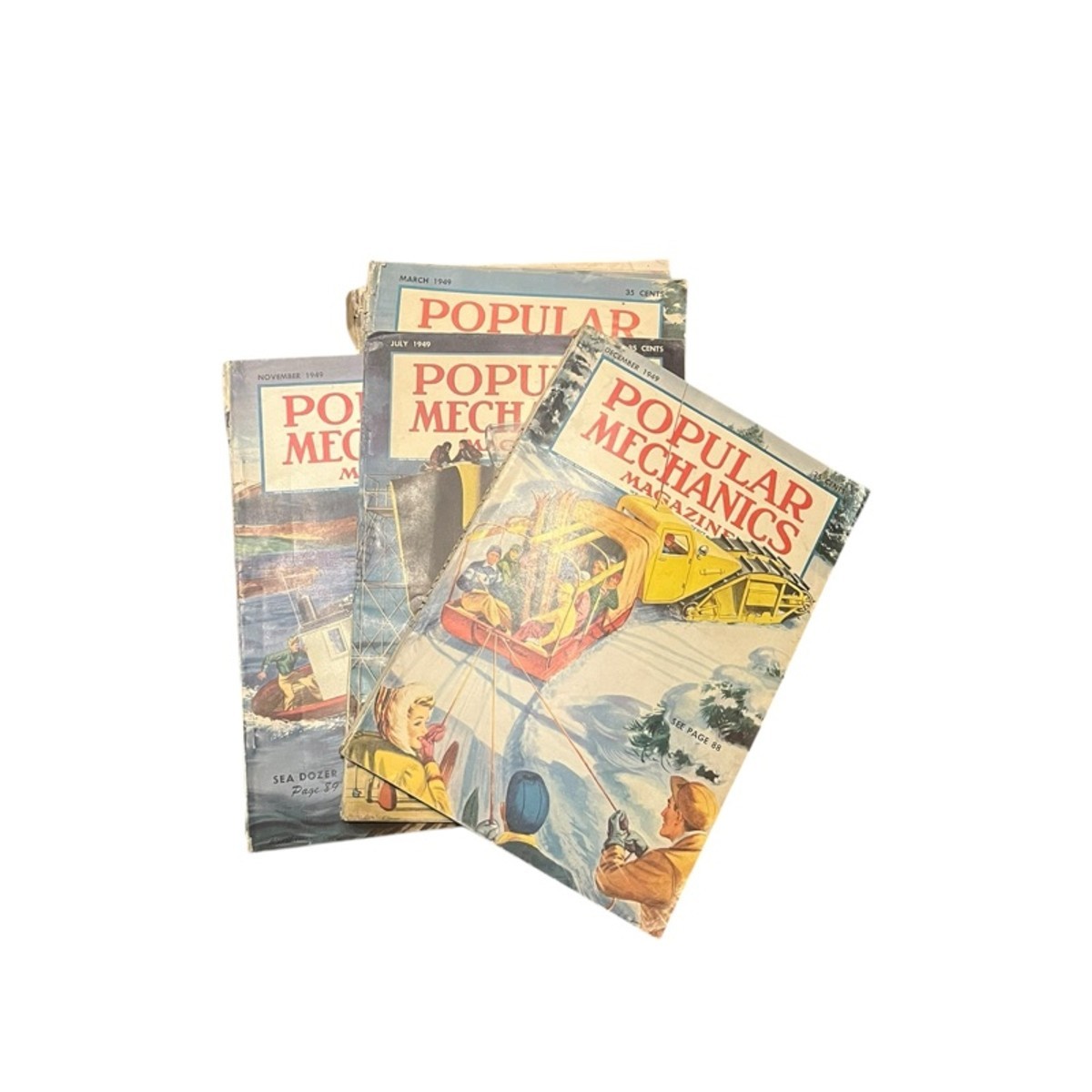 Popular Mechanics Magazine Vintage Issue’s 7 Total 1949