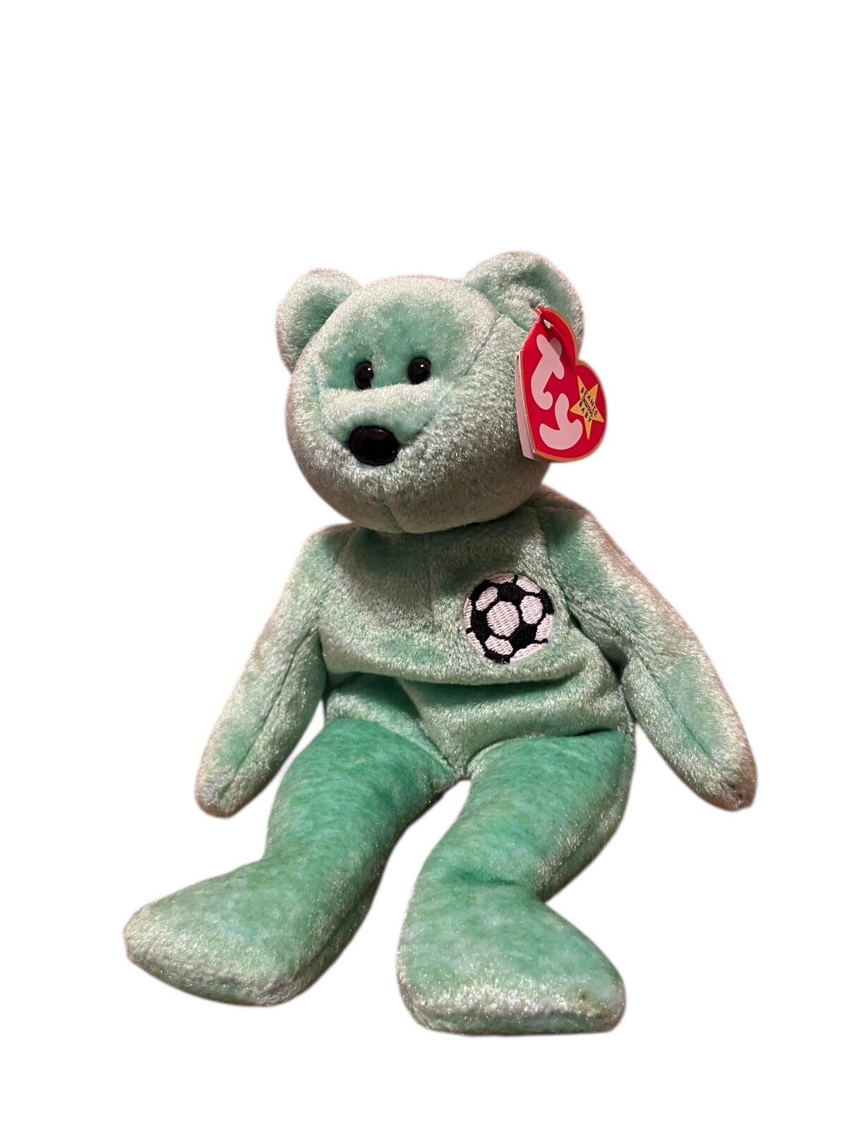 Ty Beanie Baby Kicks the Soccer Bear Push Toy