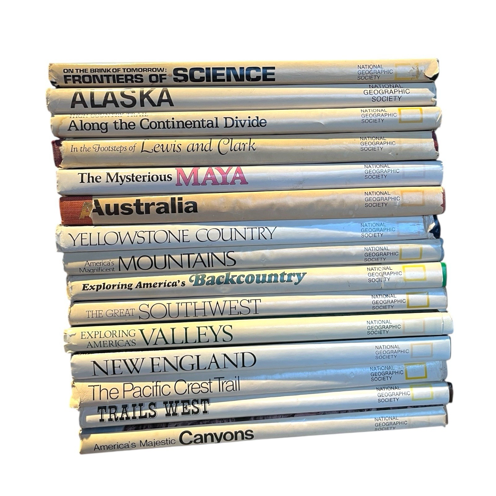 Vintage National Geographic Society Hardcover Books Lot of 15 Home School