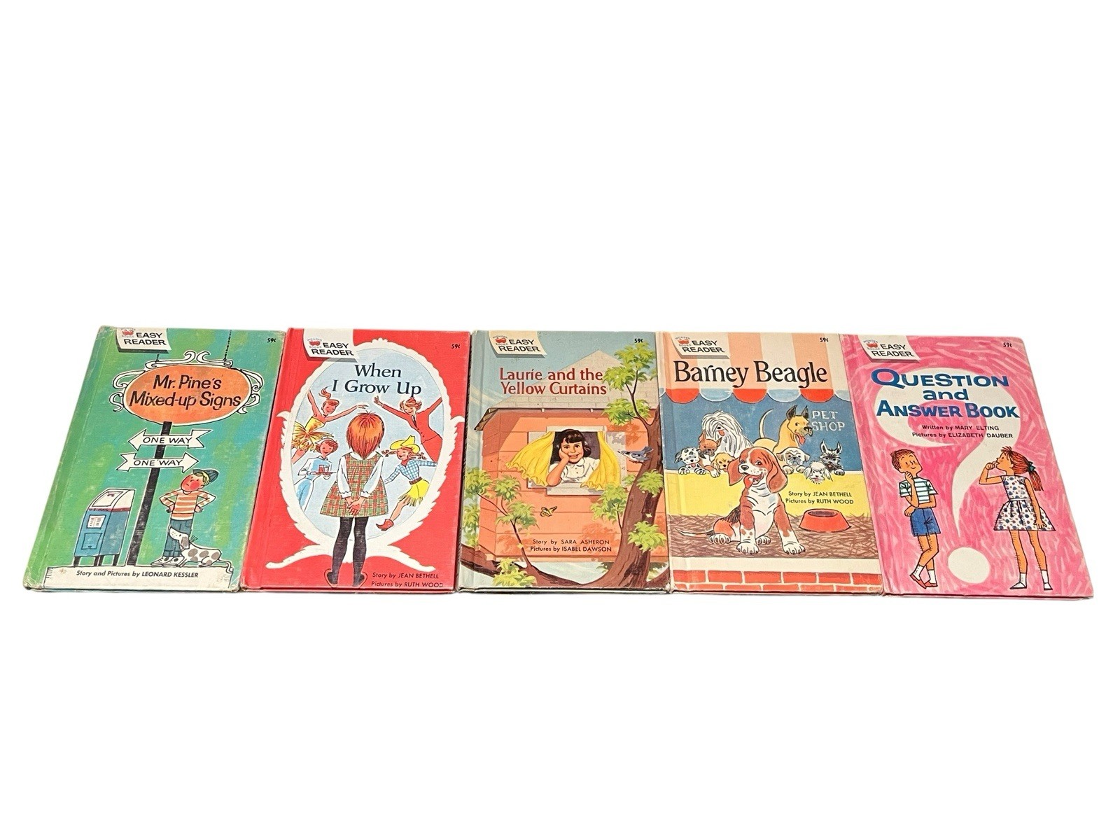 Set Of 5 Children's Wonder Books Easy Reader Book ~ BARNEY BEAGLE ~ Jean Bethell