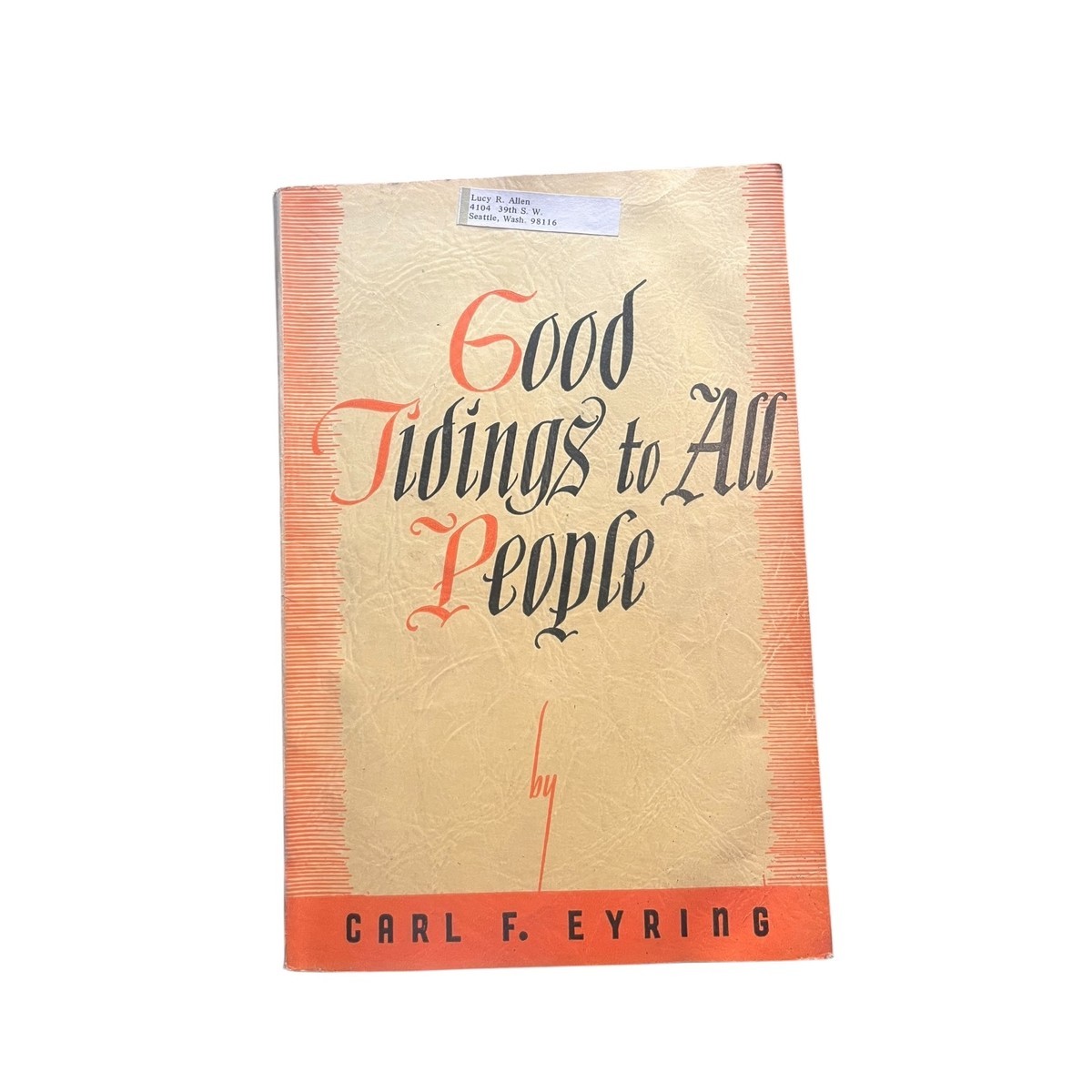 Good Tidings to All People By Carl Eyring Paperback