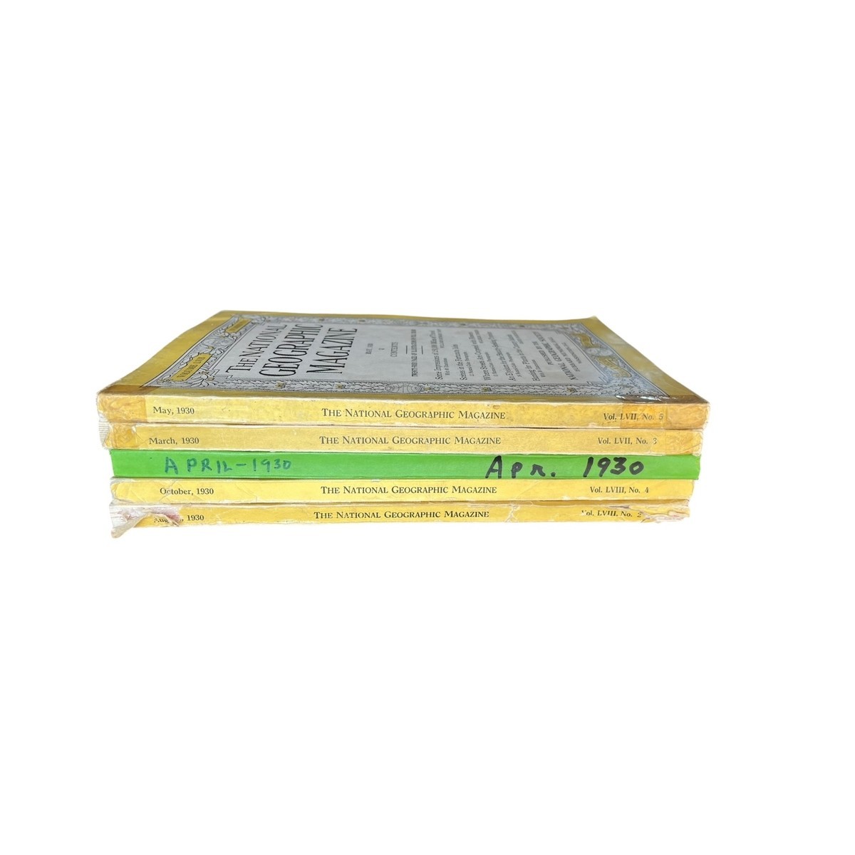 National Geographic Magazine 6 Volumes 1930 Collector Set