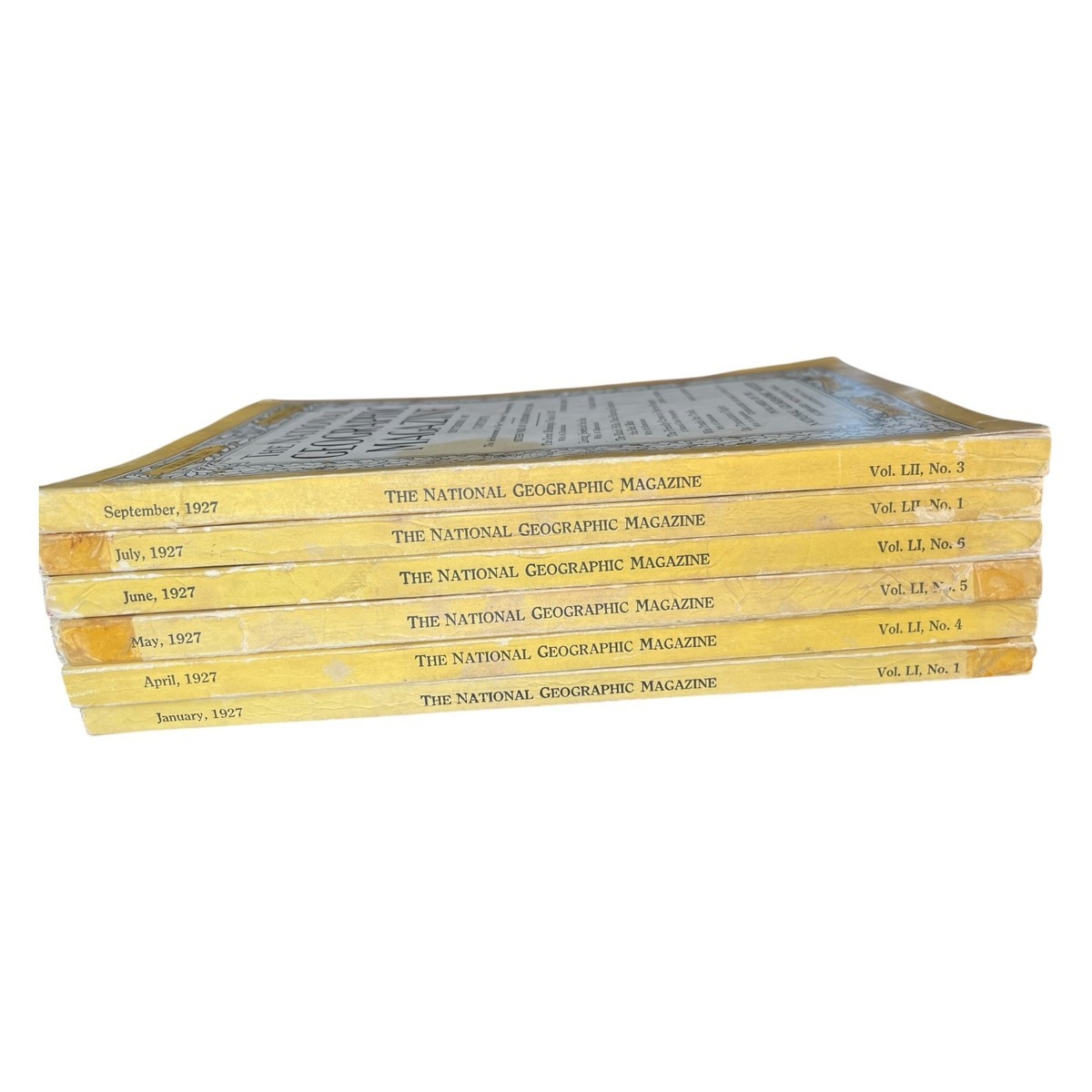 National Geographic Magazine 6 Volumes 1927 Collection